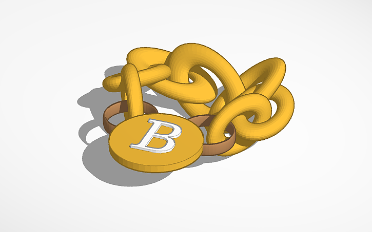 3D design Bitcoin Chain - Tinkercad