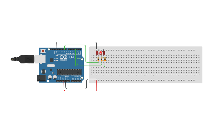 Circuit design Projeto LED arduíno - Tinkercad
