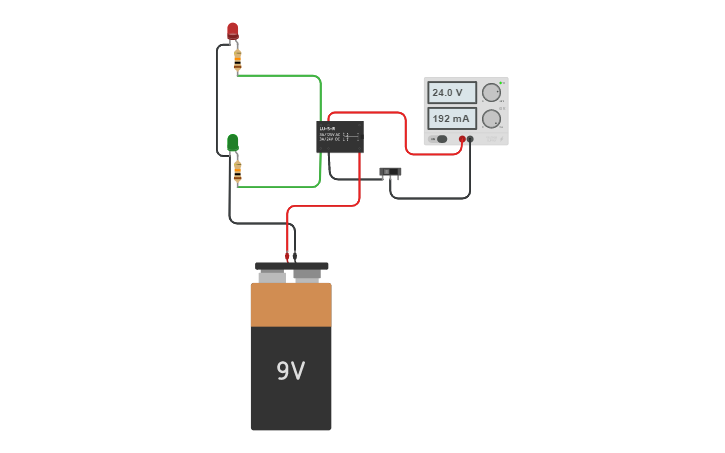 Circuit design Relay switch - Tinkercad