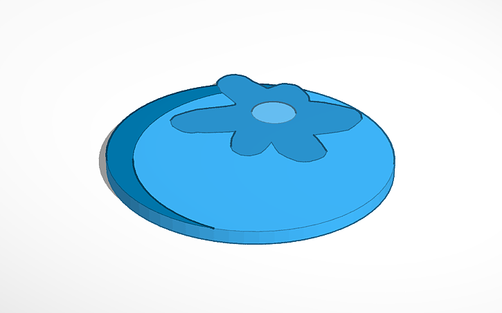3D design Blueberry (flat version) - Tinkercad