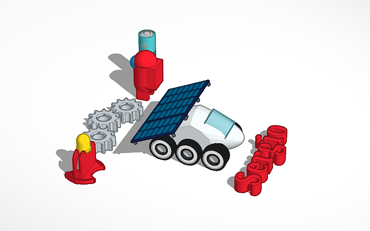 Simple Rover Tinkercad 3D design Rover - Tinkercad