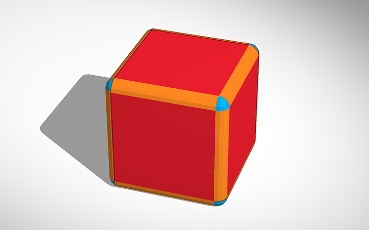 Render Rounded Cube 3D design Rounded Cube - Tinkercad
