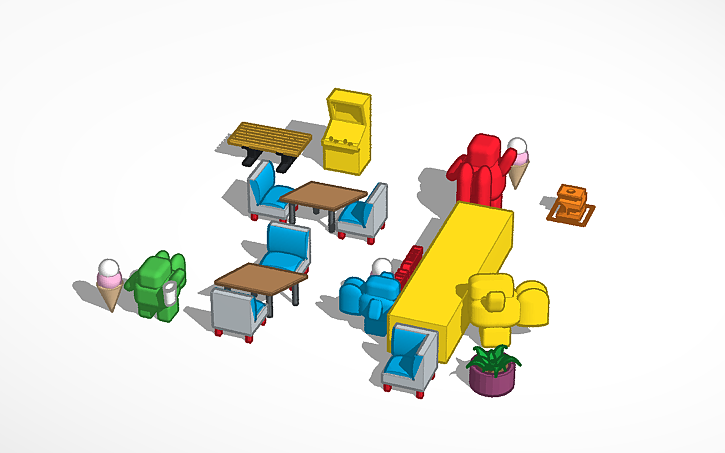 3D design Tinker cafe - Tinkercad