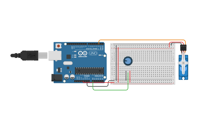 Circuit design SERVO MOTOR - Tinkercad
