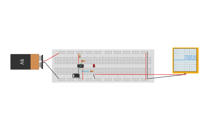 Circuit design 555 Timer LED - Tinkercad