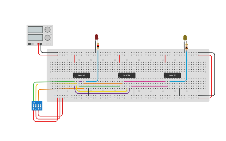 Circuit design Full Adder Using Logic Gates - Tinkercad