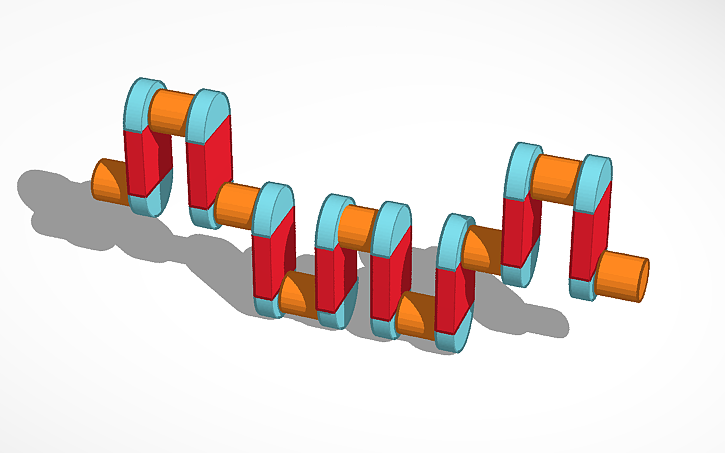 3D design crank shaft - Tinkercad