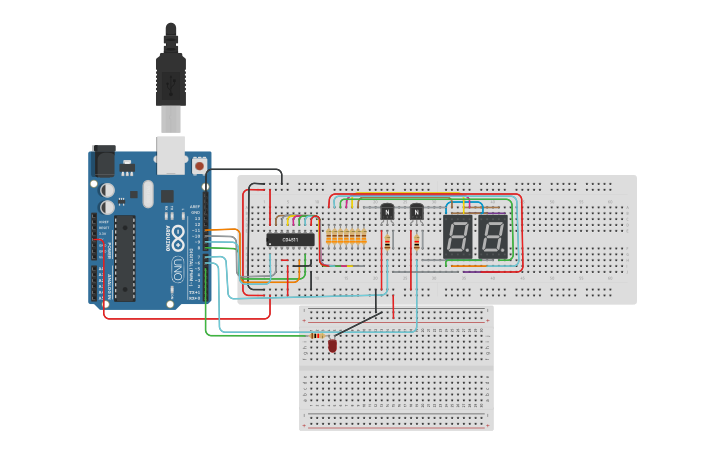 Circuit design embedded system tirgol 2 - Tinkercad