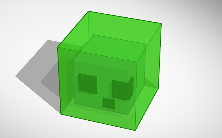 3D design minecraft slime - Tinkercad