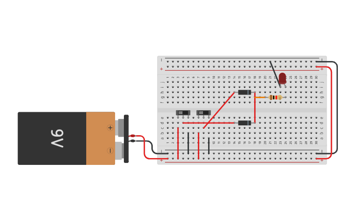 Circuit design DRL OR Gate - Tinkercad