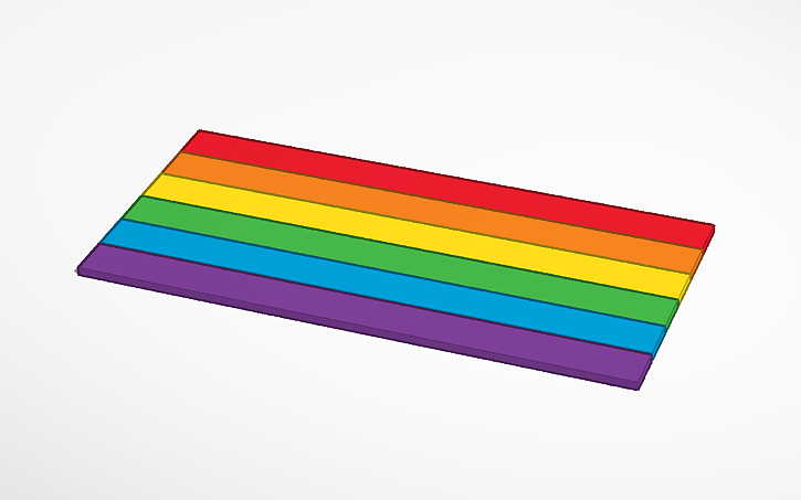 3D design Pride Flag - Tinkercad
