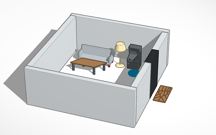 3D design Inside a house - Tinkercad