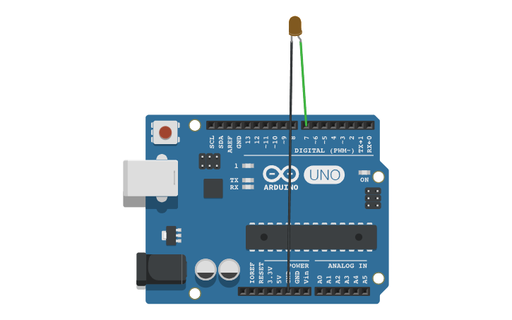 Circuit design Copy of Arduino Examples: LED Fading - Tinkercad