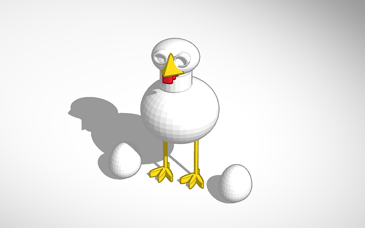 3D design giant chicken - Tinkercad