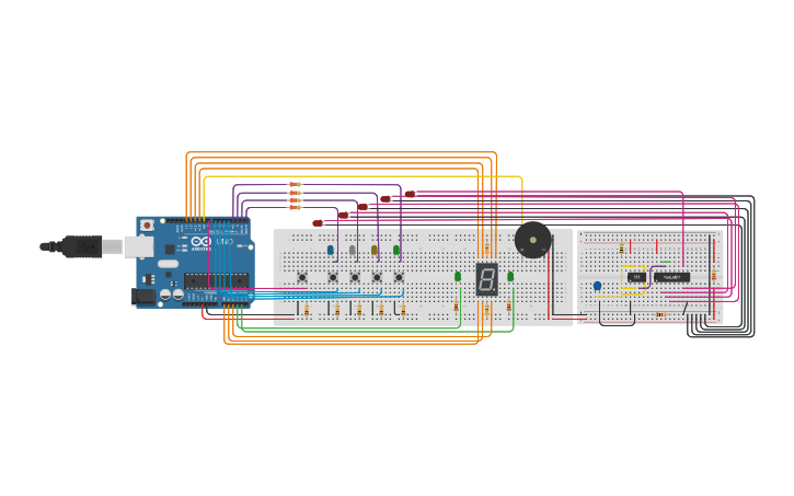 Circuit design Simon SAYS - Tinkercad