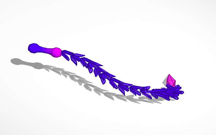 3D design crystal whip - Tinkercad