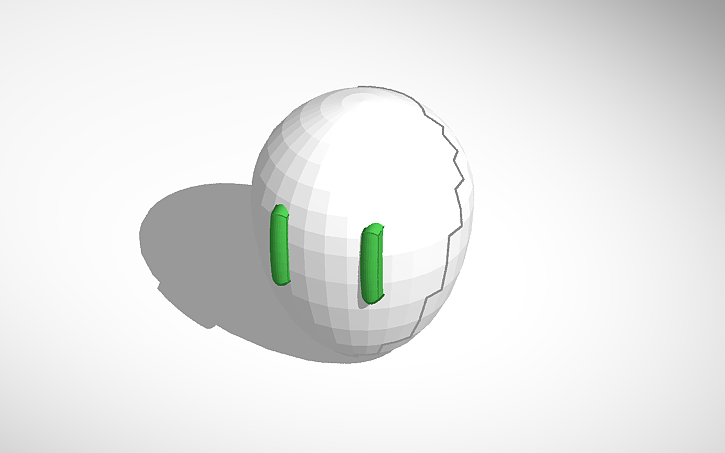 3D design robot egg head - Tinkercad