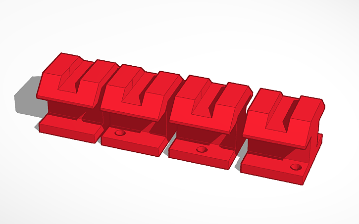 3D design picatinny rails - Tinkercad