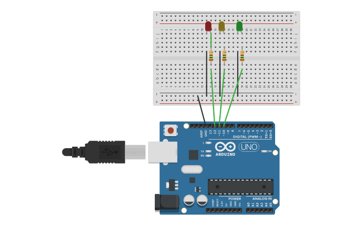 Circuit design project - led - Tinkercad