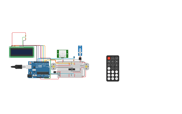 Circuit design Simulasi Robot Pencapit - Tinkercad