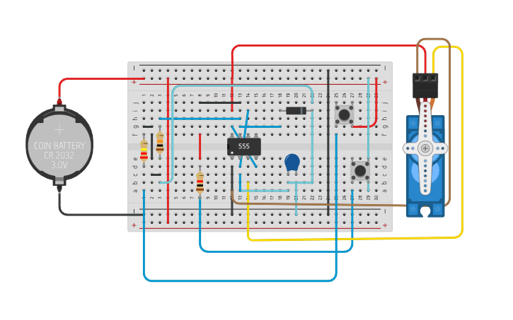 Circuit design 555 timer ic - Tinkercad