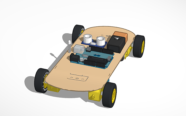 3D design Chasis Robótico - Tinkercad