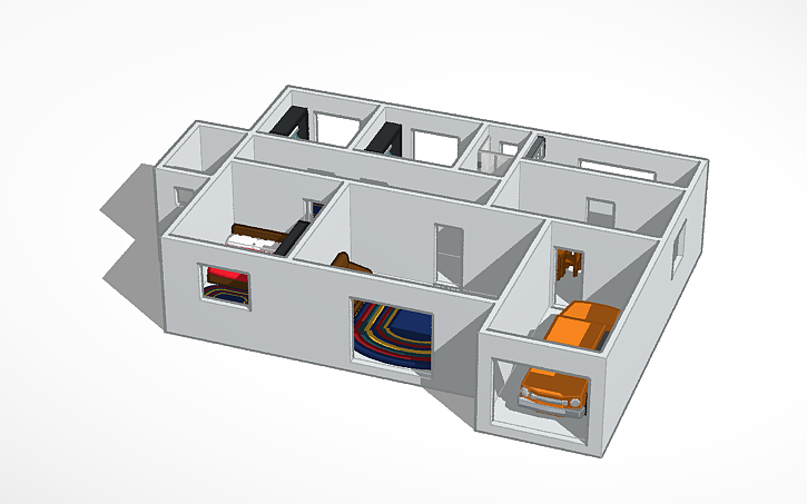 3D design Móveis casa - Tinkercad