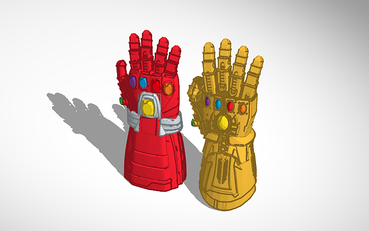 3D design Nano gauntlet and infinity gauntlet - Tinkercad