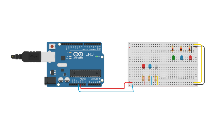 Circuit design Series And Parallel - Tinkercad