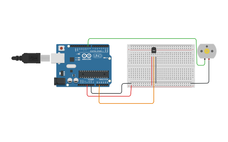 Circuit design Temperature - Tinkercad
