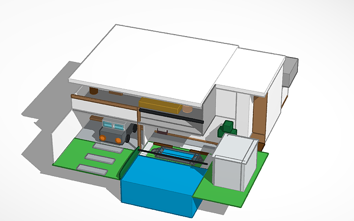 Modern Tinker 3D design Modern House - Tinkercad