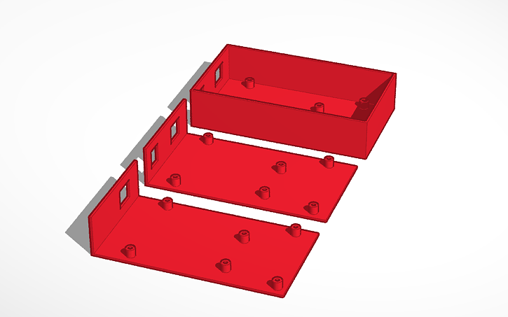 3D design Arduino Mega 2560 Footprint plus box - Tinkercad