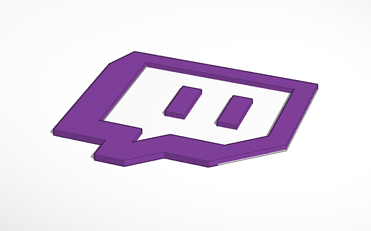 3D design twitch logo - Tinkercad