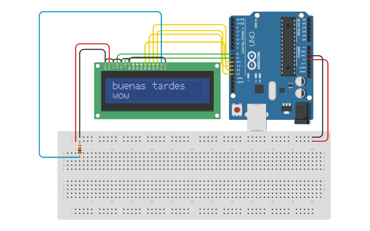 Circuit design LCD - Tinkercad
