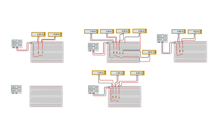 Circuit design PARALLEL CIRCUIT - Tinkercad
