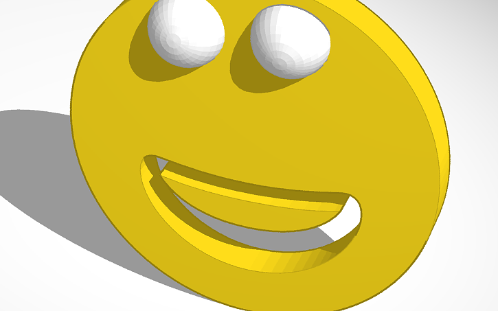 3D design Smile face - Tinkercad