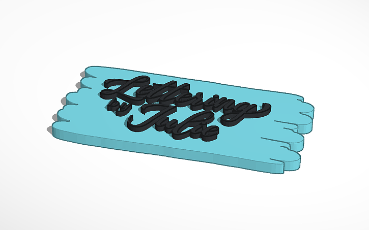 3D design Lettering By Julie - Tinkercad