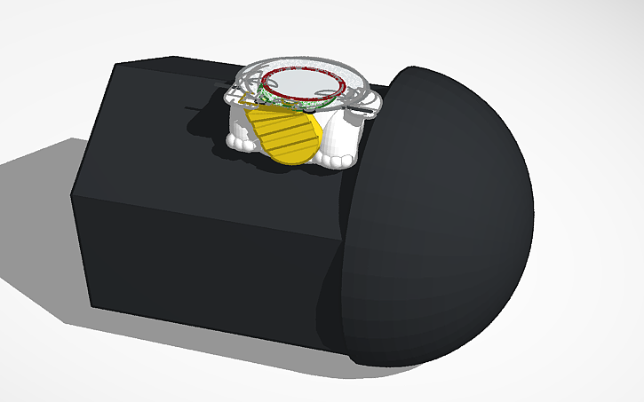 3D design Penguin riding on a bullet - Tinkercad