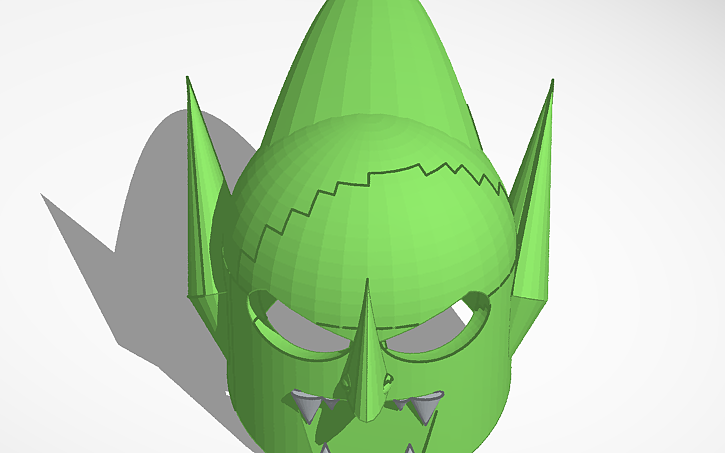 3D design LEGO green goblin helmet - Tinkercad