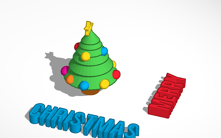 3D design christmas tree - Tinkercad