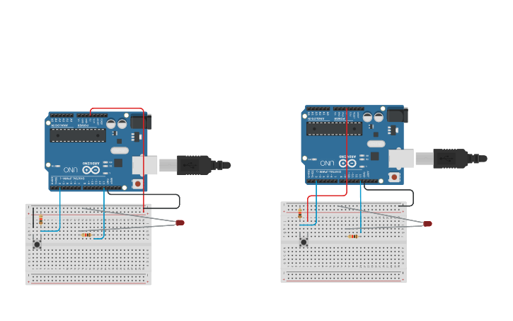 Circuit design Arduino com Botão e Led - Tinkercad