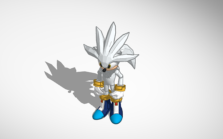 3D design Silver the hedgehog - Tinkercad