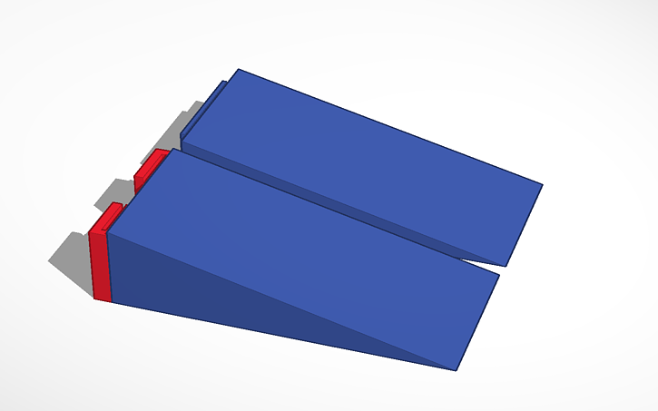 3D design Sphero connecting ramps - Tinkercad