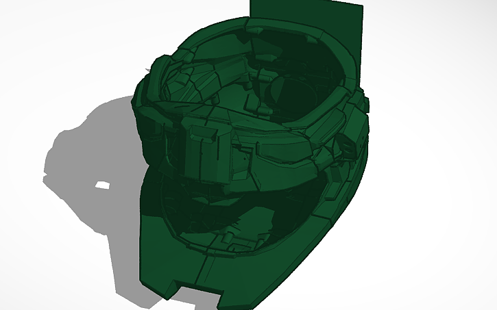 3D design Master Chief helmet (printable and Wearable) - Tinkercad