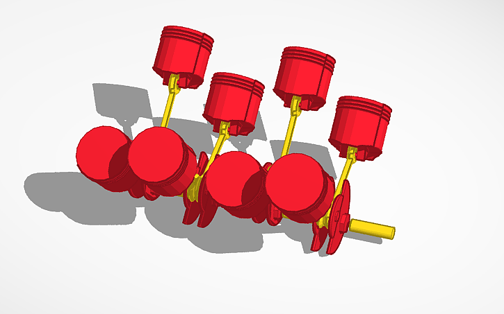3D design V8 Engine - Tinkercad