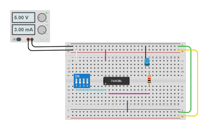 Designing Not Gate Using Arduino Circuit design NOT GATE - Tinkercad