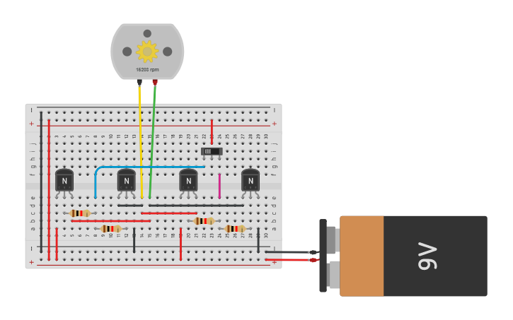 Circuit design H Bridge - Tinkercad