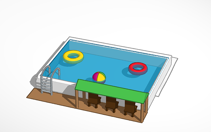 3D design Swimming Pool - Tinkercad