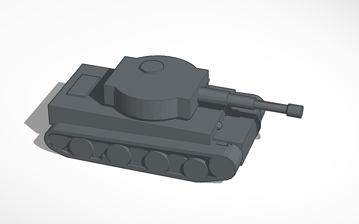 3D design Tiger Tank - Tinkercad