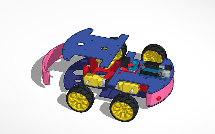 3D design CHASIS -CARRO ARDUINO - Tinkercad